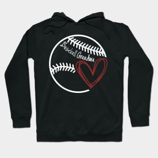 Baseball Grandma Heart Hoodie